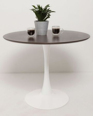 Стол Tulip style 90 белый, венге