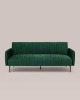 Диван прямой Дрезден велюр зеленый