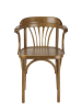 Деревянный стул Венский дуб медовый с твердым сиденьем с дугами назад