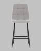 Стул полубарный Одди велюр светло-серый