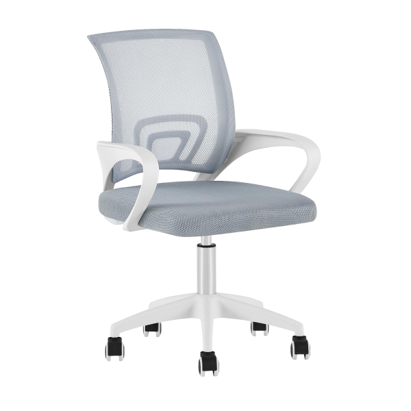 Кресло офисное TopChairs Simple SN серый пластик белый