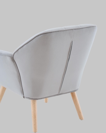 Кресло Руди серебристый