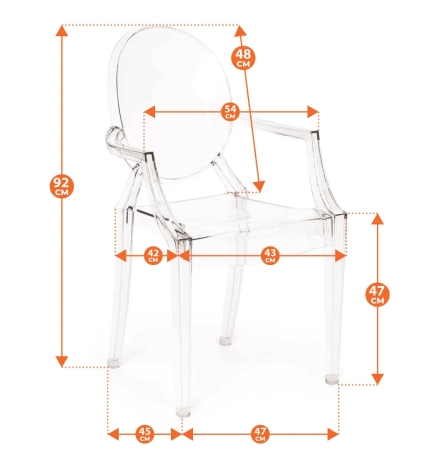 Кресло MEDALION (mod. 922) прозрачное