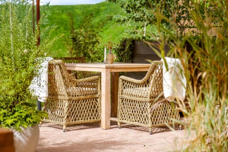 "Латте" плетеное кресло из искусственного ротанга, соломенный