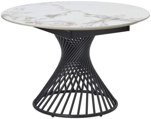 Стол BUENO 120 GLOSS GOLDEN JADE SOLID CERAMIC, BLACK