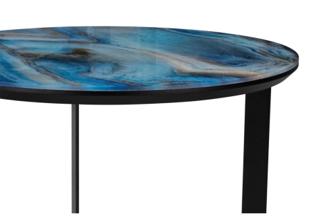 Журнальный стол Роб D-450 45х50 лазурит, черный