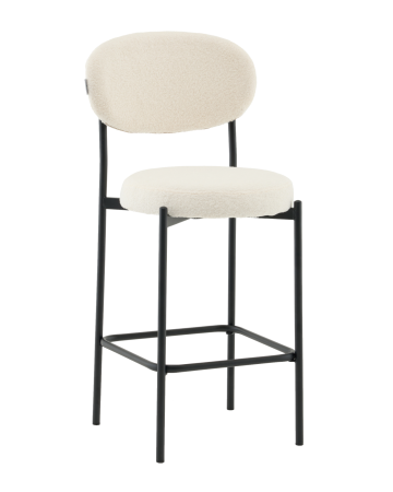 Стул полубарный Бриф DD букле молочный