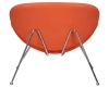 Кресло дизайнерское EMILY, оранжевая ткань, хромированная сталь
