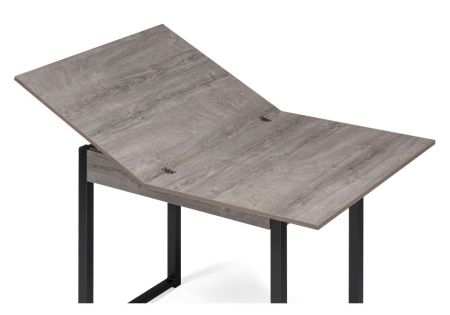 Стол деревянный Ибби 90(128)х64х77 рошелье, черный матовый