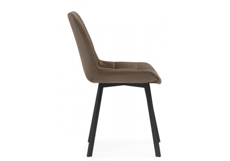 Стул на металлокаркасе Челси П коричневый (zd 233), черный np