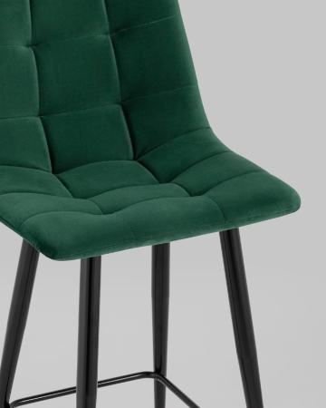 Стул полубарный Джанго велюр зеленый высота сиденья 60 см