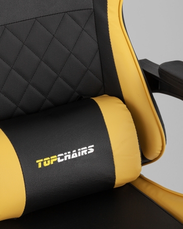 Кресло спортивное TopChairs MG-7043 черно-желтый фото в интернет-магазине Stoolmarket