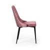 Стул Oliver бархат пудровый, черный конус
