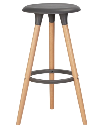 Табурет барный ROYCE ножки светлый бук, темно-серый GR-04 Табурет барный ROYCE ножки светлый бук, темно-серый GR-04