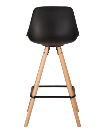 Набор 2 шт Стул полубарный RONNI, ножки светлый бук, черный (B-03)