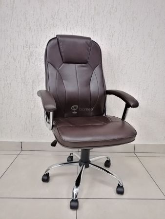 Кресло для руководителя K-8 коричневая экокожа