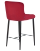 Стул полубарный CHRISTIAN'65 черные ножки, бордовый велюр V108-85