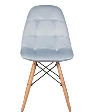 Стул обеденный BENNET ножки светлый бук, пудрово-голубой велюр HLR-15