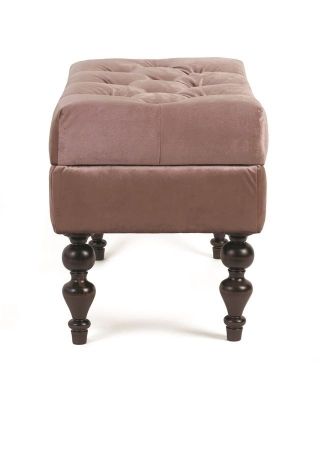 Банкетка Виктория розовая с темными ножками