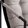 Кресло Charli серый и бежевый, ткань и металл, мягкое сиденье, с подлокотниками