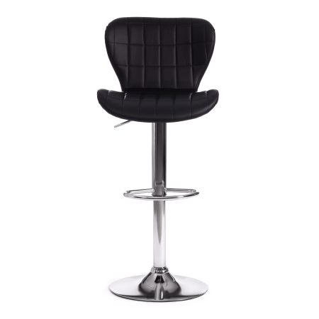 Стул барный AVIONIC черный, экокожа и металл, мягкое сиденье, без подлокотников