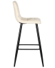 Набор 2 шт Стул барный NICOLE, черные матовые ножки, кремовый велюр (108-113)