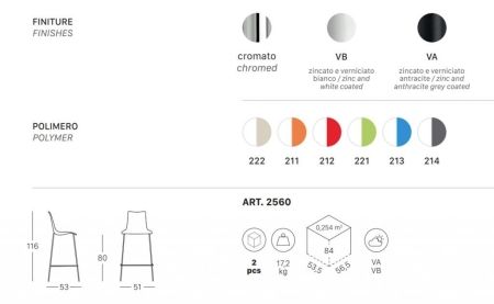 Стул барный пластиковый Scab Design Zebra Bicolore белый