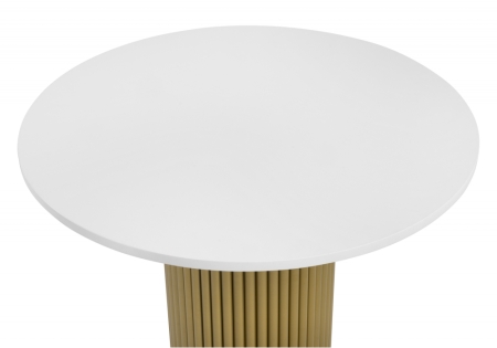 Стол деревянный Барел 100 белый, золото