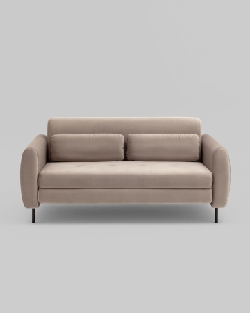 Диван-кровать прямой Барнаби велюр светло-серый