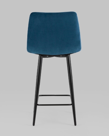 Стул полубарный Джанго велюр синий высота сиденья 60 см