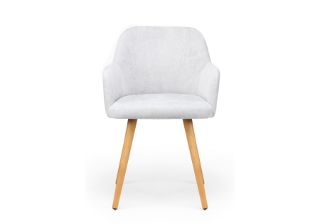 Стул деревянный Инфини 360 светло-серый (ocean 021), светлое дерево