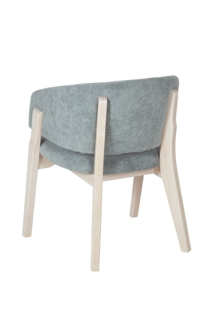 Кресло Милана беленый дуб, ткань, светло-бирюзовый