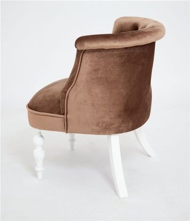 Кресло Бархат эмаль белая, 6 - шоколад