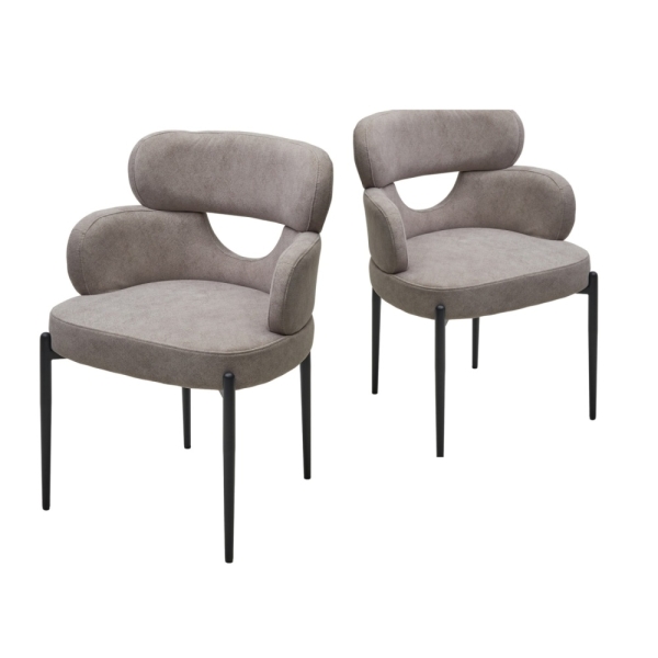 Стул VALTER AR627-11B молочный, ткань, черный каркас