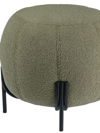 Пуф круглый Флойд зеленый экомех HUSH 617
