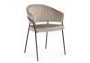 Стул на металлокаркасе Лео светло-коричневый (H-61), черный