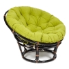 Кресло "PAPASAN" 23/01 W, с подушкой, античный черно-коричневый, флок олива 23