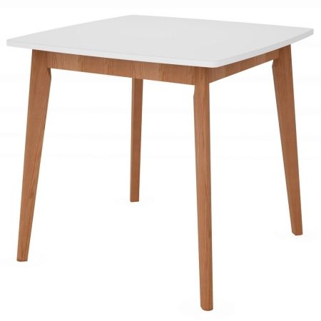 Стол Marcel 80x80х76см, белый, орех миланский