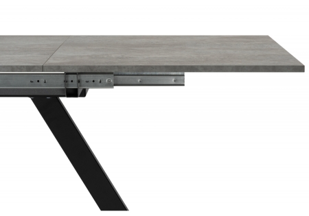 Стол деревянный Райн 116(160)x77 раздвижной цемент, черный