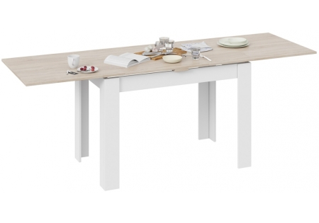 Стол деревянный Промо Тип 4 белый, дуб сонома светлый