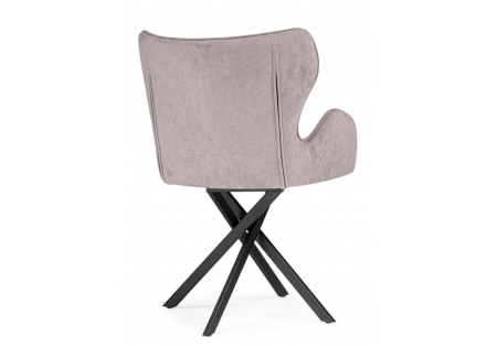 Стул на металлокаркасе Карлайл латте brendy smoke 04, черный