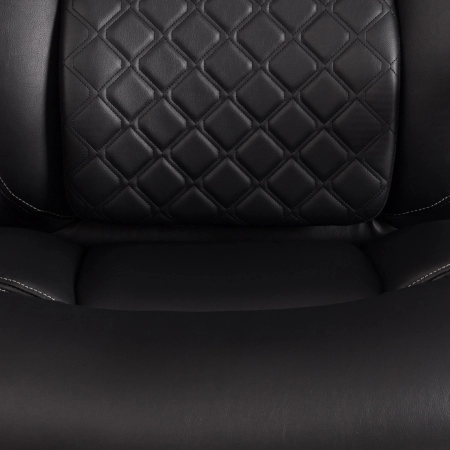 Кресло Atlant черный, экокожа и металл и пластик, мягкое сиденье, с подлокотниками