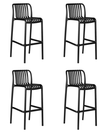 Набор 4 шт Стул барный CHLOE BAR, черный
