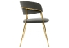 Стул на металлокаркасе Kamelia темно-серый, золотой