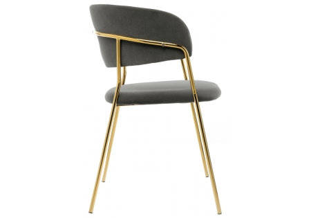 Стул на металлокаркасе Kamelia темно-серый, золотой