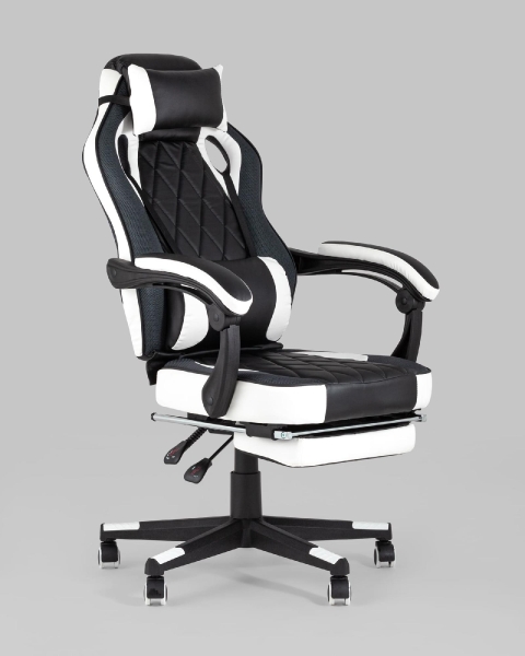 Кресло игровое Virage TopChairs черно-белое Кресло игровое Virage TopChairs черно-белое