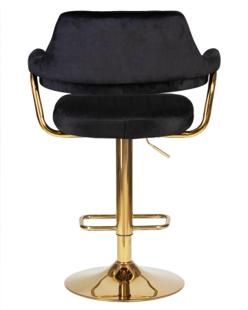 Набор 2 шт Стул барный CHARLY GOLD, черный велюр (MJ9-101)