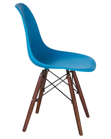 Стул обеденный LMZL-PP623 ножки темный бук сиденья голубой