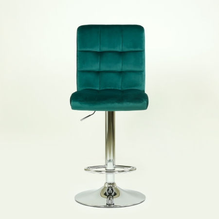 Барный стул N-48 Kruger велюр зеленый малахит VL XLD22