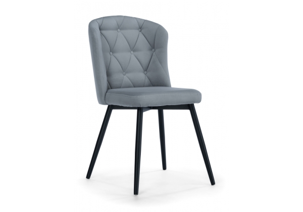 Стул на металлокаркасе Алиссум светло-серый, черный